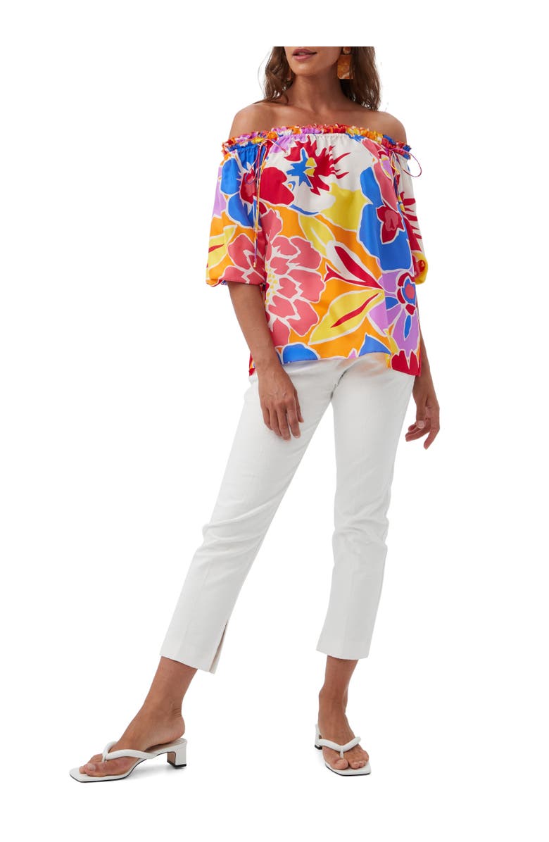 Trina Turk Jambies Off the Shoulder Floral Top, Alternate, color,