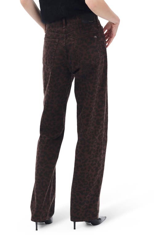 Rag & Bone Shea High Waist Relaxed Straight Leg Jeans In Brown