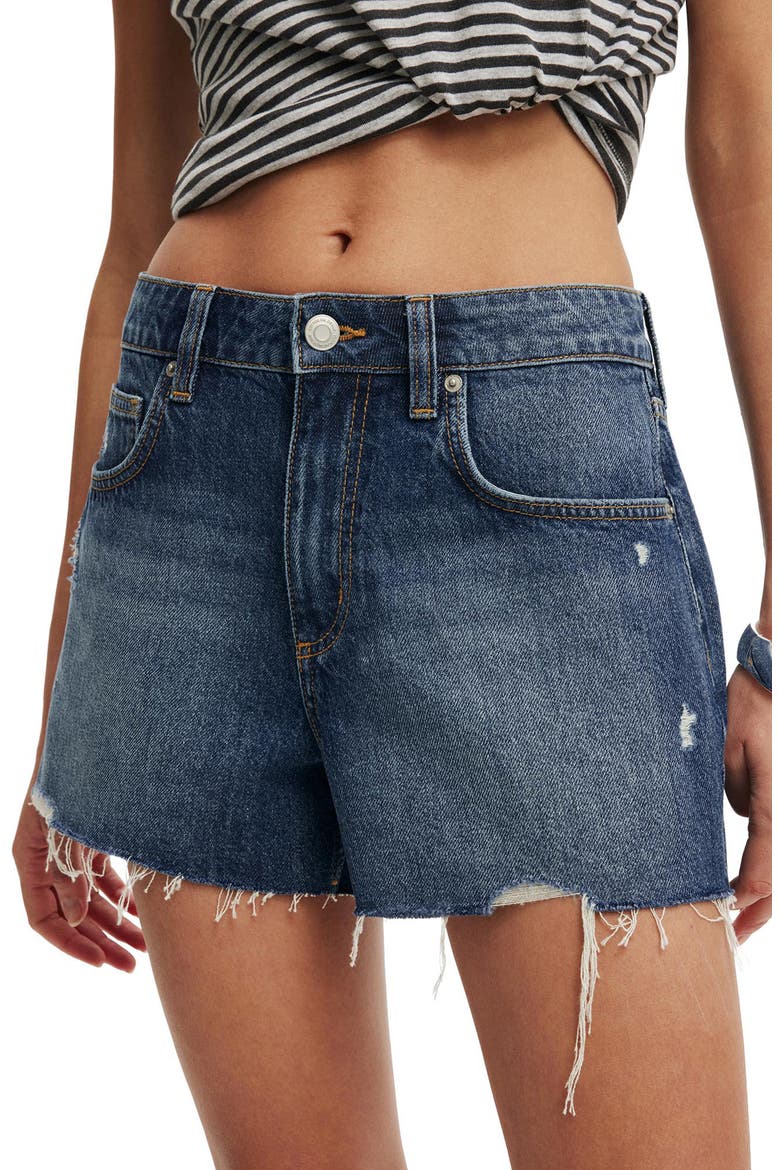 Original Denim Cutoff Shorts, Alternate, color, SCORPIO BLUE RIP