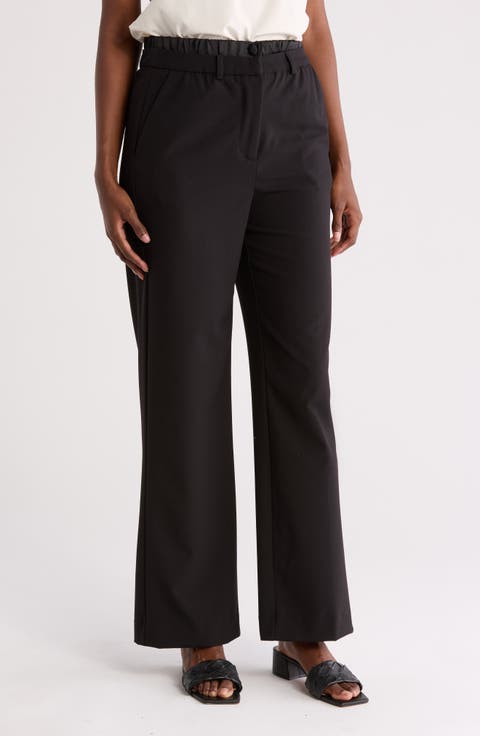 Pull-On Satin Trousers
