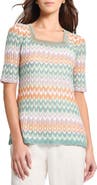 Misook Pointelle Zigzag Knit Tunic