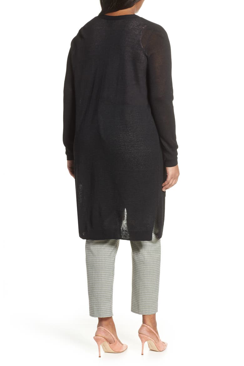 Long Cardigan, Alternate, color, BLACK