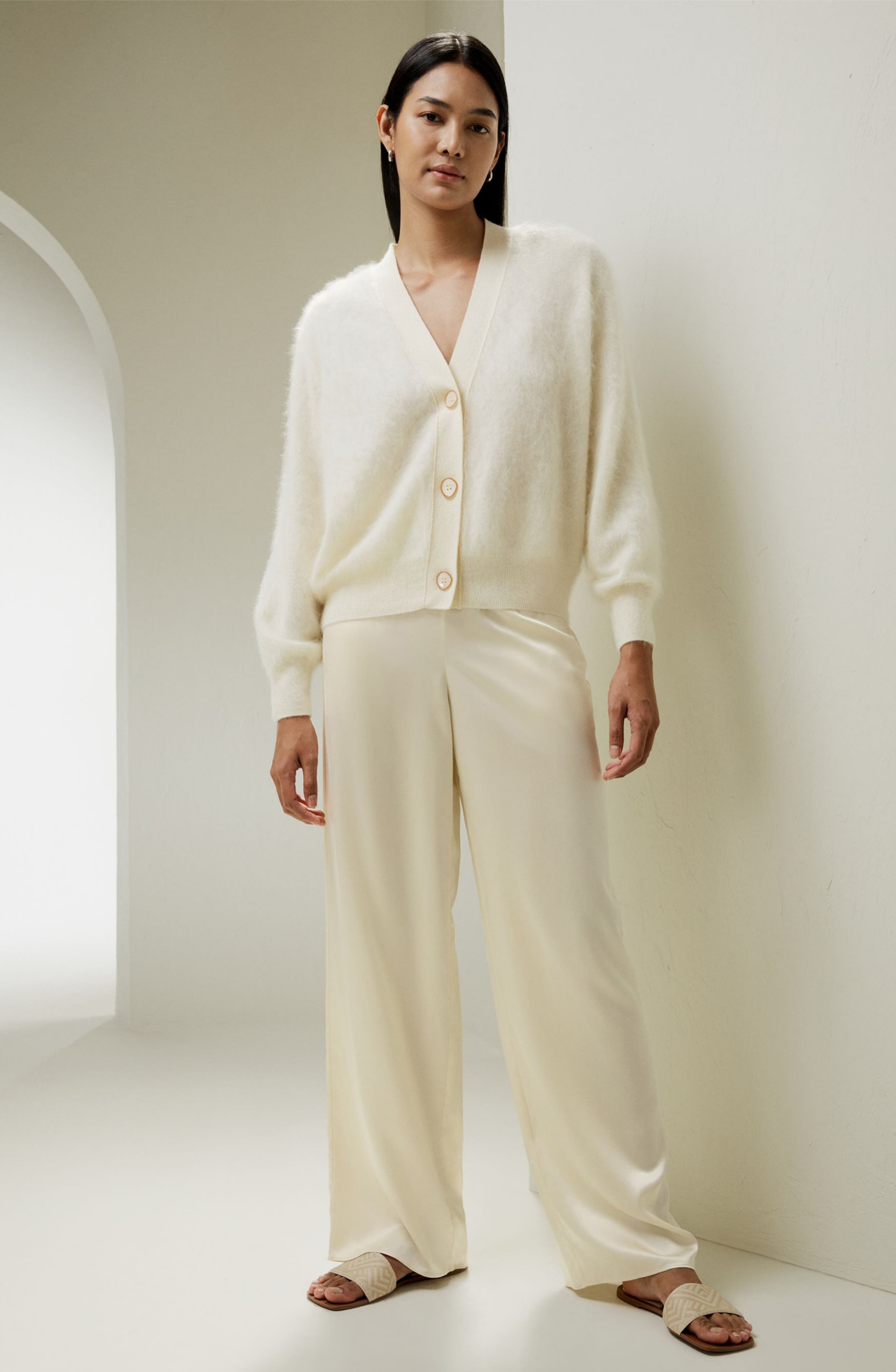 Hestia Button Front V Neck Cardigan - image 2