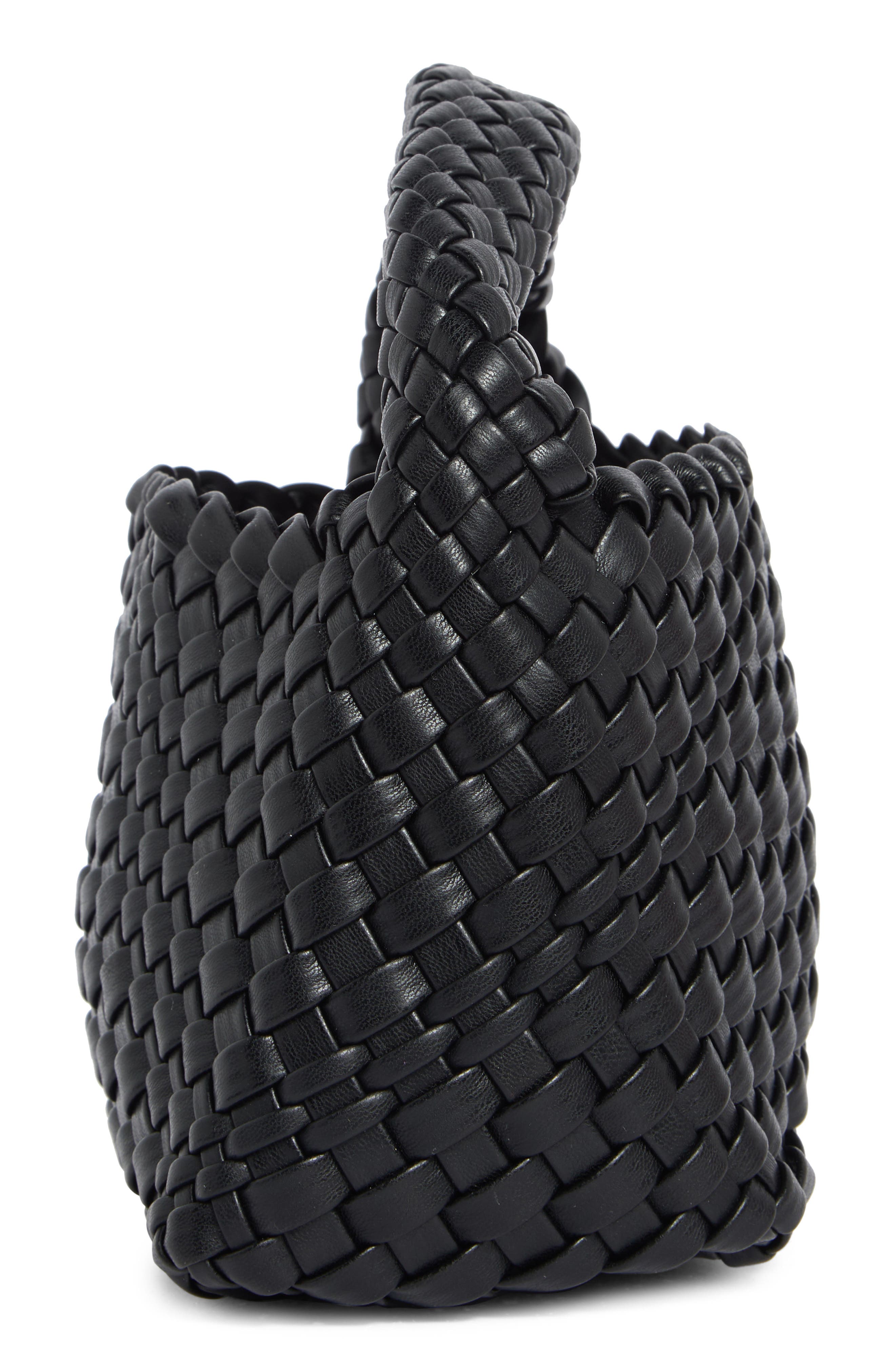 Melie Bianco Sylvie Woven Handbag, Alternate, color, Black