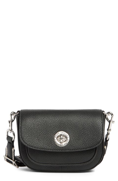 Signet Turn Lock Leather Saddle Bag