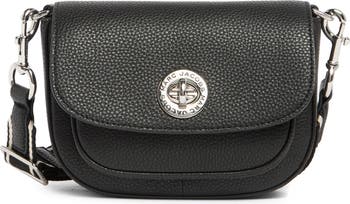 Signet Turn Lock Leather Saddle Bag