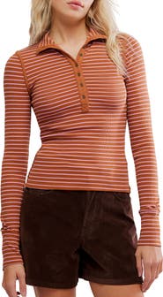 Free People Lake Stripe Rib Henley