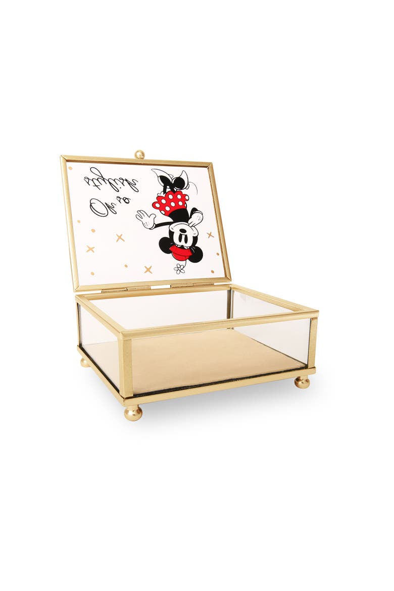 "Oh So Stylish" Glass Box, Alternate, color, Gold, clear