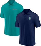 FANATICS Men's Fanatics Branded Navy/Aqua Seattle Mariners Dueling Logos Polo Combo Set