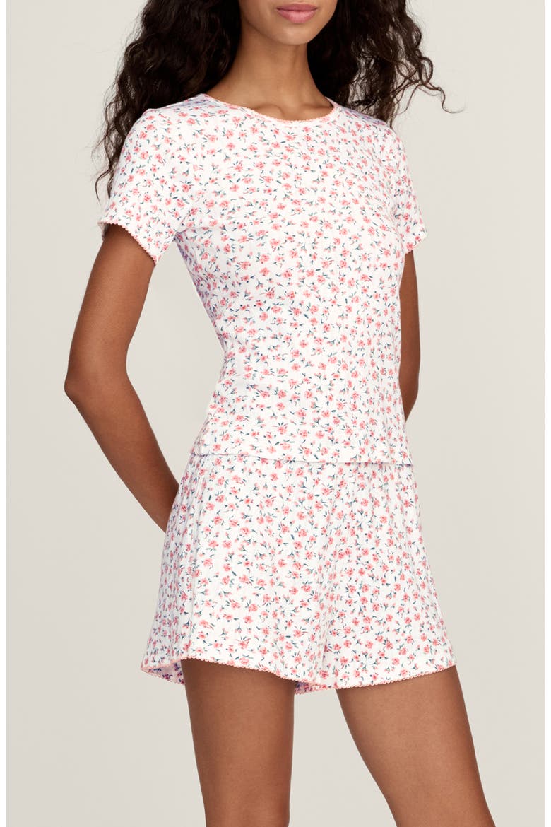 Pima Cotton Pointelle T-Shirt, Alternate, color, PINK