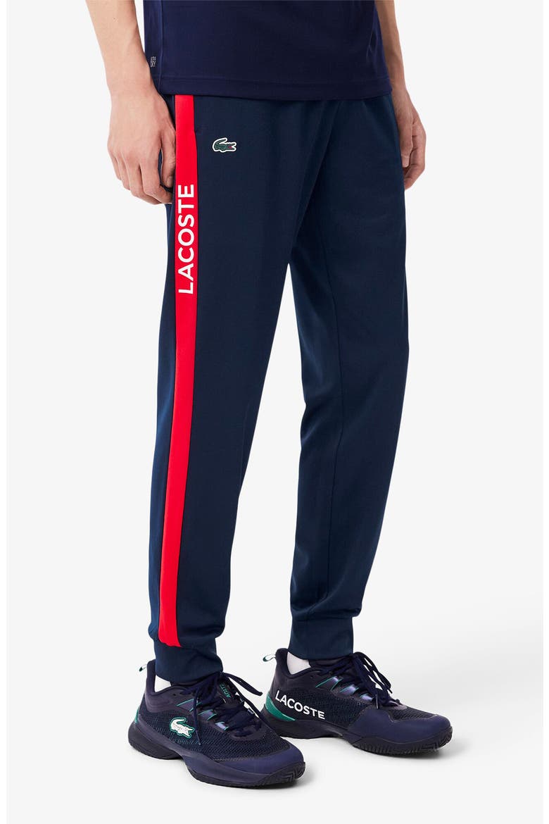 Side Stripe Track Pants, Main, color, NAVY BLUE/ GRENADINE