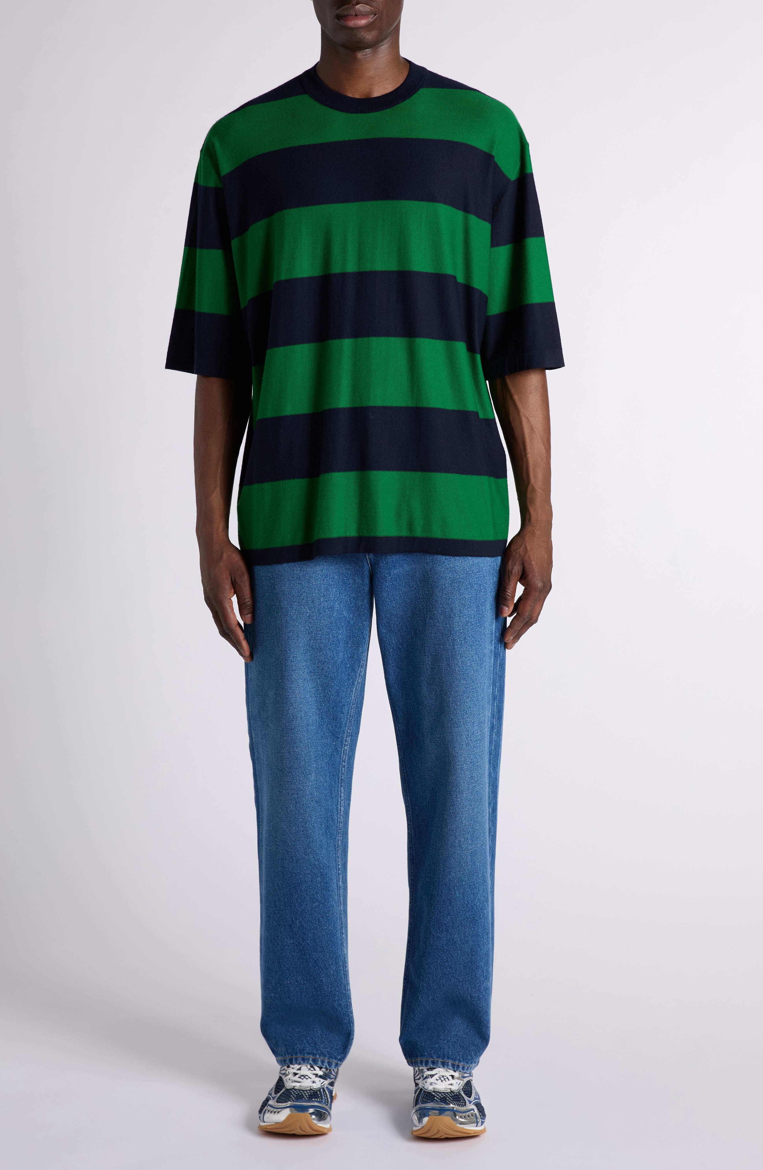 Stripe Oversize Cashmere Sweater - image 2