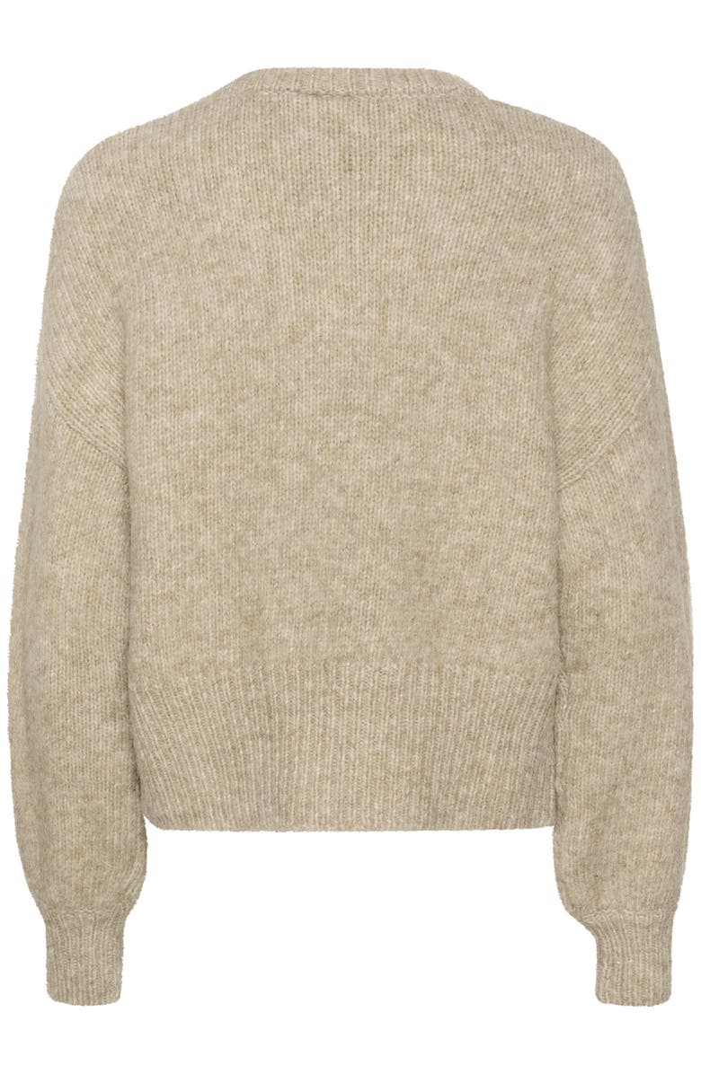 Kaffe KAtrina V-neck Casual Fit Pullover, Alternate, color, Feather Gray Melange