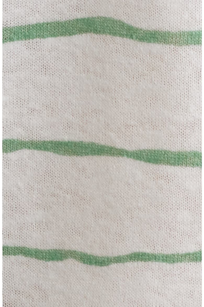 Stripe Linen Blend T-Shirt, Alternate, color, MEADOW/ OFF WHITE