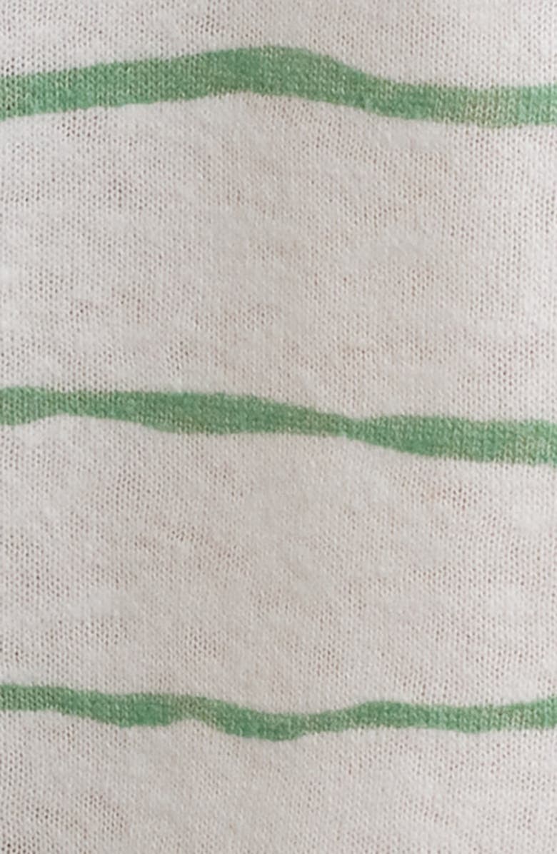 Wit & Wisdom Stripe Linen Blend T-Shirt, Alternate, color, Meadow/ Off White
