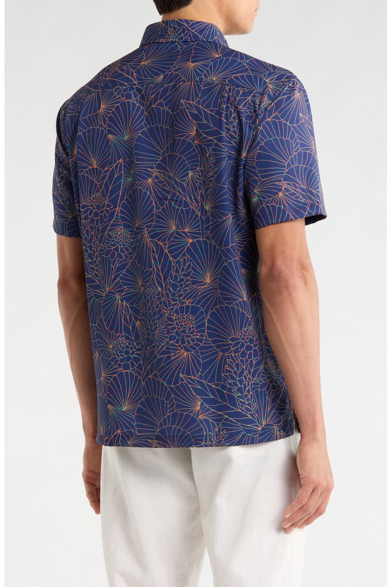 Ginger Lines Short Sleeve Shirt, Alternate, color, NAVY