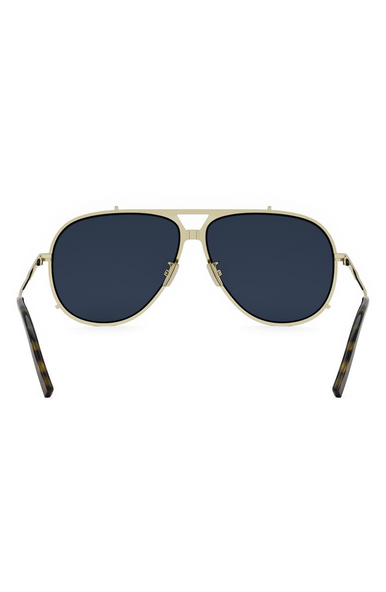 DIOR 'DiorBlackSuit A3U 59mm Pilot Sunglasses, Alternate, color, Shiny Gold / Blue