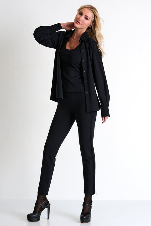 Shan Wide Strap Jersey Top In Black