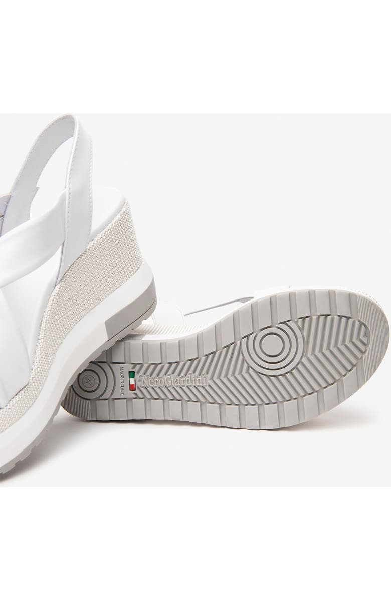 NeroGiardini Sport Wedge Sandal, Alternate, color, White