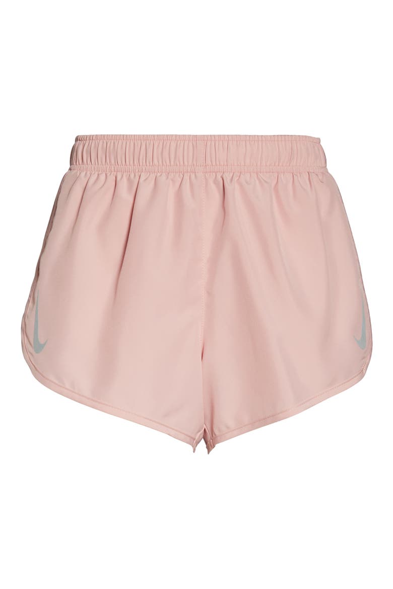 Tempo High Cut Running Shorts, Alternate, color, PINK GLAZE/ REFLECTIVE SILVER
