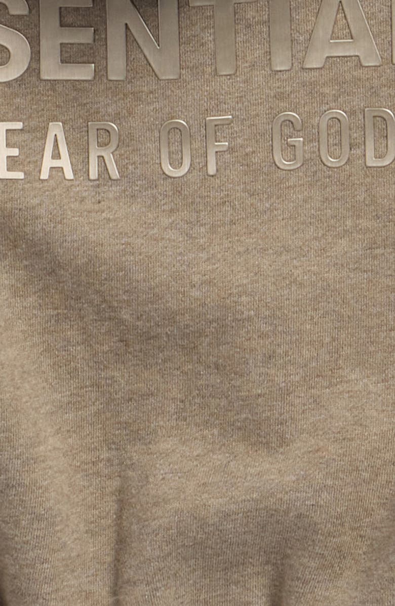 Fear of God Essentials Kids' Metallic Logo Full Zip Fleece Hoodie, Alternate, color,