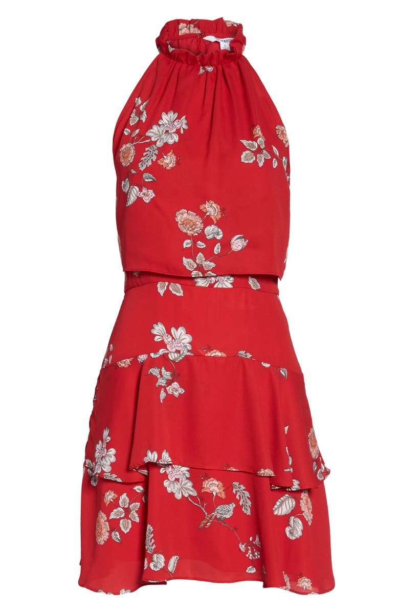 BB Dakota by Steve Madden BB Dakota Cadence Ruffle Halter Dress, Alternate, color, 