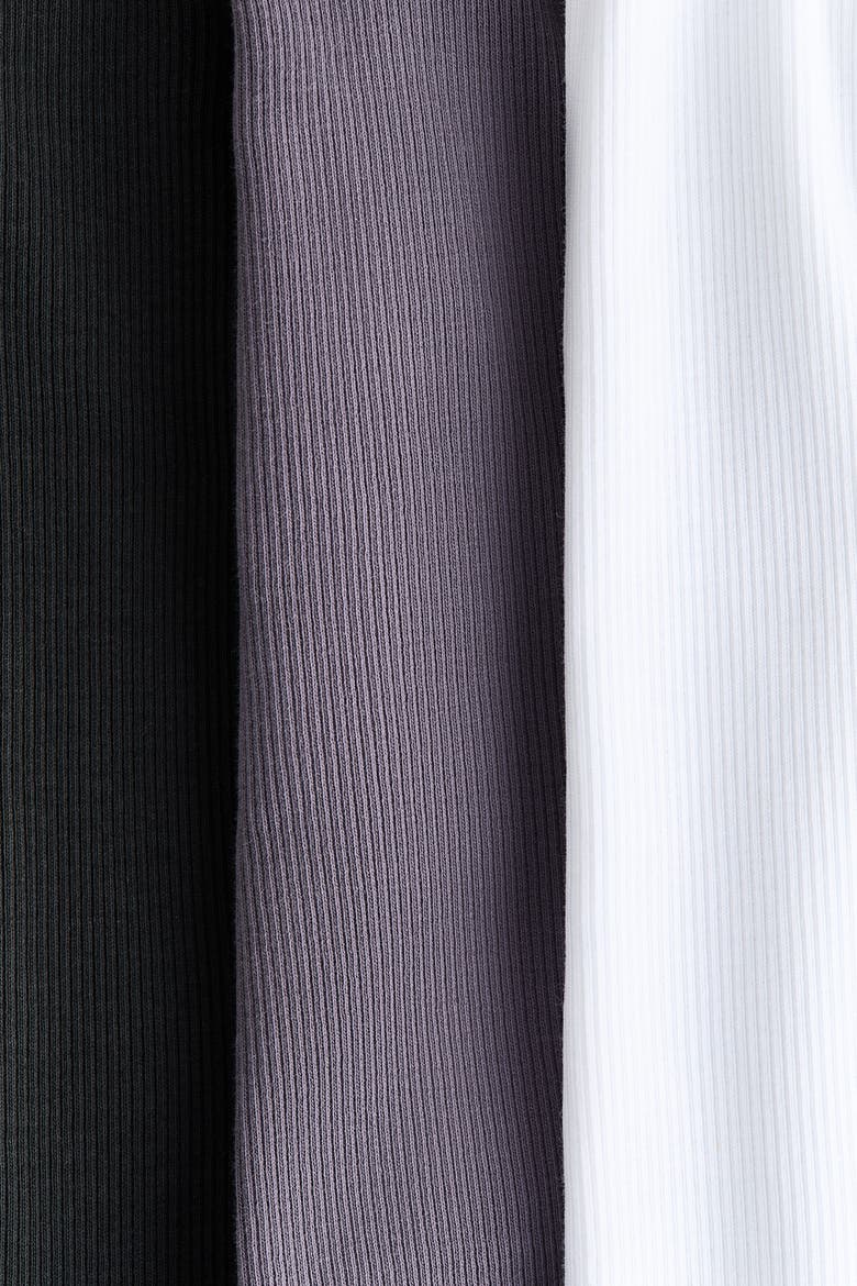 3-pack Ribbed Vest Tops, Alternate, color, Black/Dusty purple/White