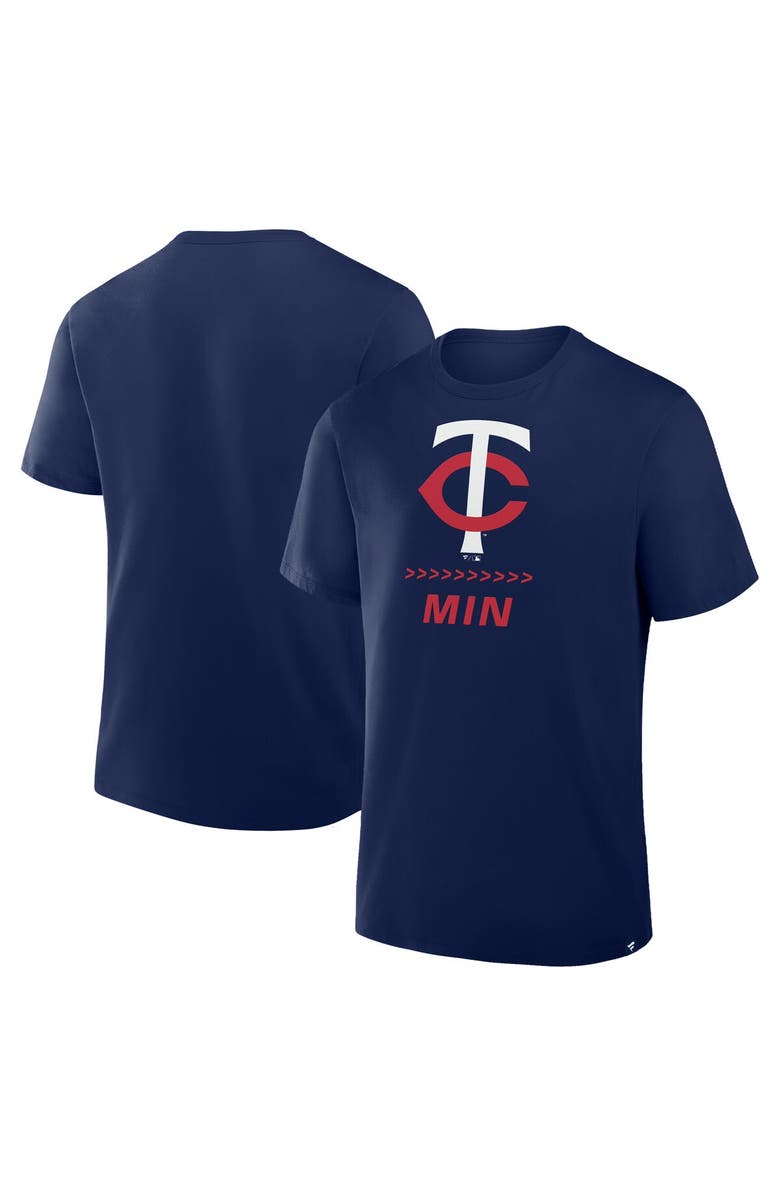 FANATICS Men's Fanatics Navy Minnesota Twins Clubhouse Legacy Side Swipe T-Shirt, Main, color, Navy