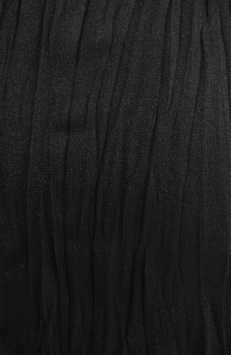 TOTEME Crinkled Knit Skirt, Alternate, color, Black