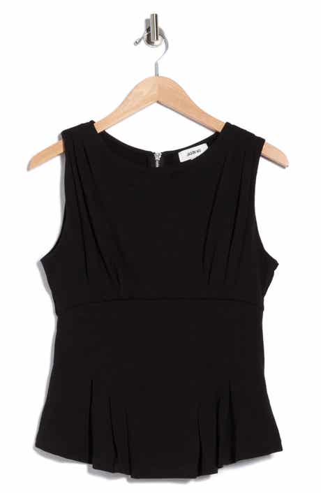 Pleated Peplum Knit Top