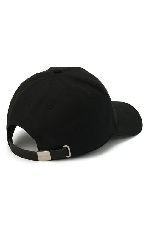 Allsaints Spray Logo Embroidered Baseball Cap In Black