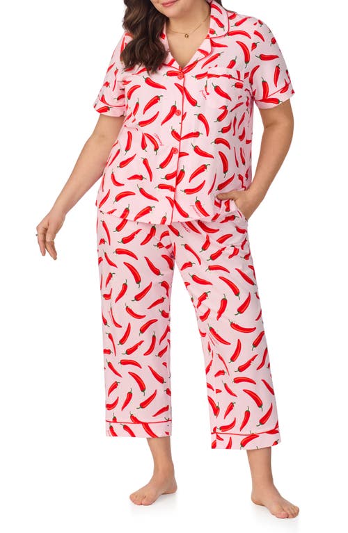 Bedhead Pajamas Print Stretch Organic Cotton Jersey Crop Pajamas