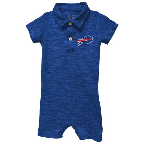 Wes & Willy Infant  Royal Buffalo Bills Short Leg Cloudy Yarn Polo Bodysuit In Blue