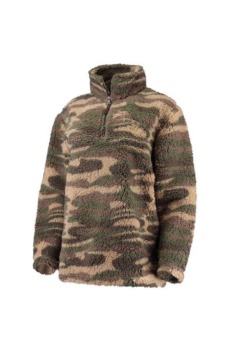 G-III 4HER BY CARL BANKS Women's G-III 4Her by Carl Banks Camo Boston Red Sox Sherpa Quarter-Zip Jacket, Alternate, color, Camo