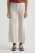 AG Saige Raw Hem Paneled Ankle Wide Leg Jeans