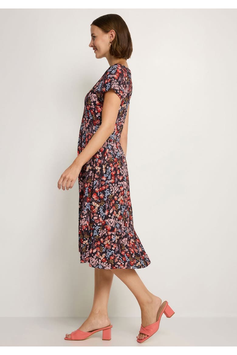 V-Neck Flounce Dress, Alternate, color, Red Printed