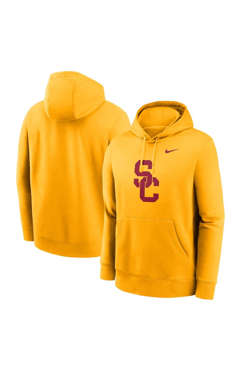 Nike Men's Nike Gold USC Trojans Primetime Club Fleece Pullover Hoodie, Alternate, color, 