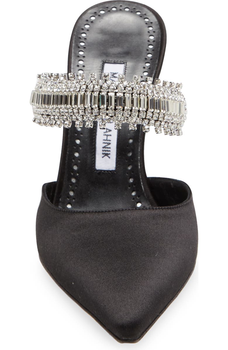 Manolo Blahnik Lutara Crystal Strap Pointed Toe Mule, Alternate, color,
