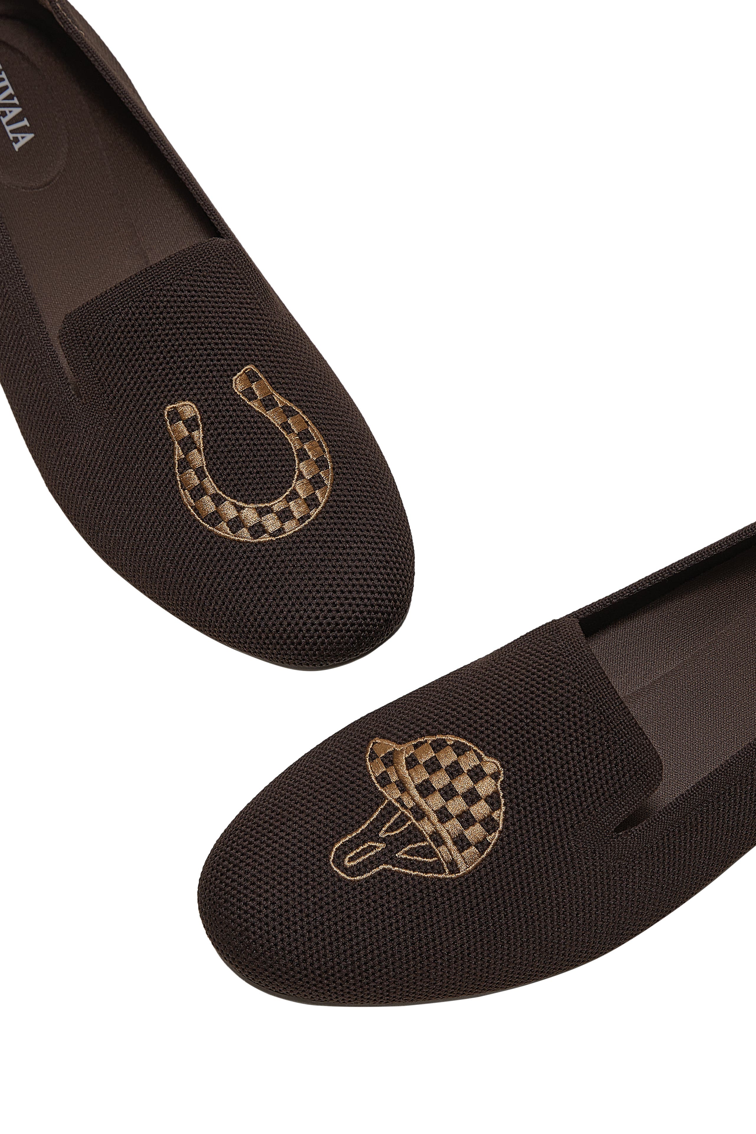Audrey Round-Toe Embroidered Loafers, Alternate, color, DK CHOCOLATE - RIDING HAT