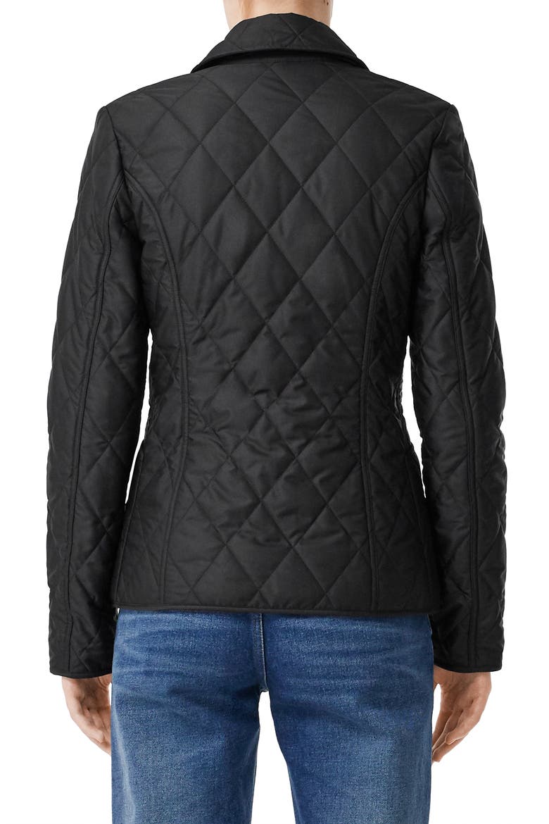 Fernleigh Thermoregulated Diamond Quilted Jacket, Alternate, color, BLACK