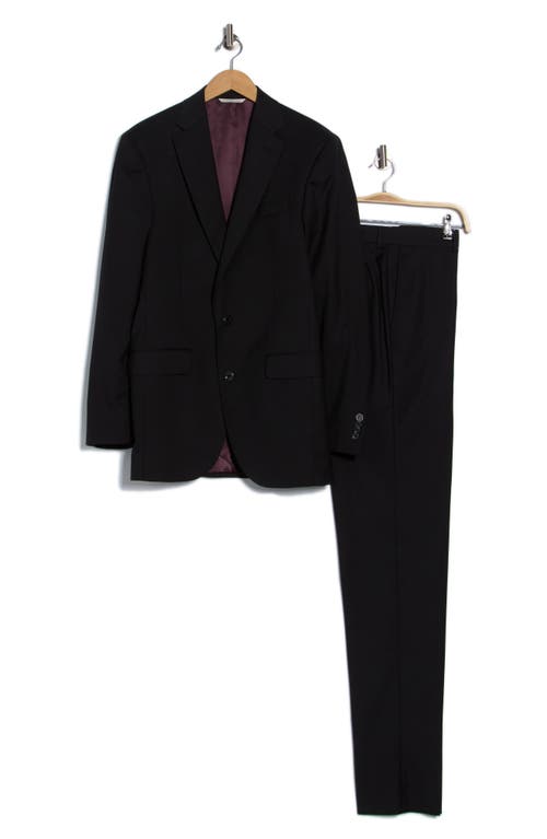 Jack Victor Napoli Charcoal Classic Fit Wool Suit In Gray