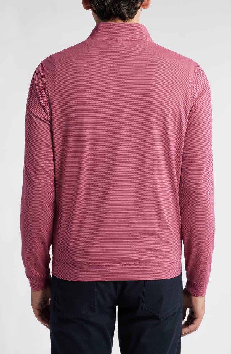 Scott Barber Microstripe Knit Quarter Zip Pullover, Alternate, color, 