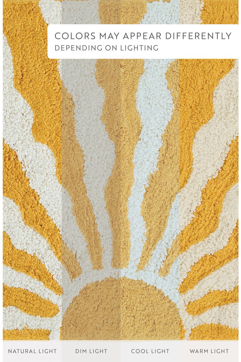 Arc Patterned Bath Mat, Alternate, color, SUNRISE YELLOW
