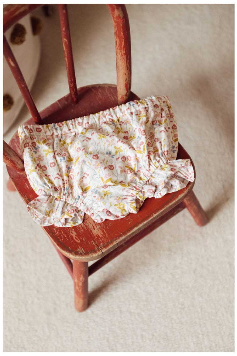 Ruffle Organic Cotton Bloomers, Alternate, color, FLORET