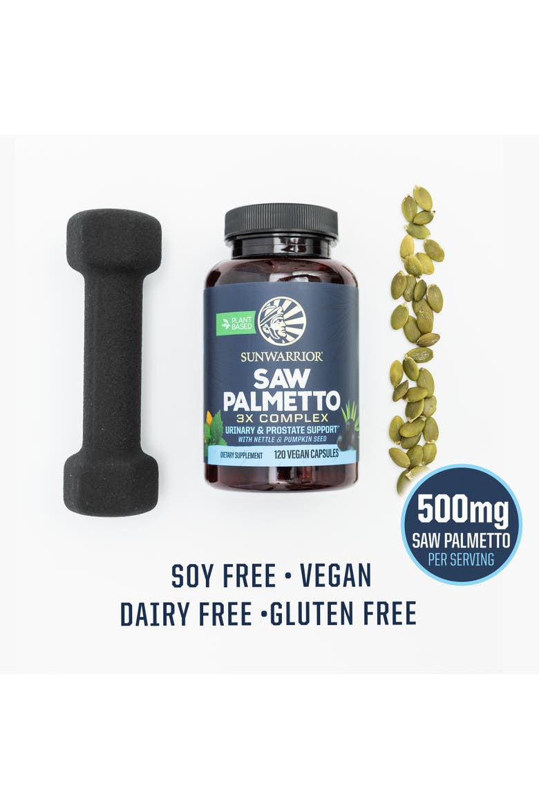Saw Palmetto 3x Complex Capsules 120ct, Alternate, color, No Color