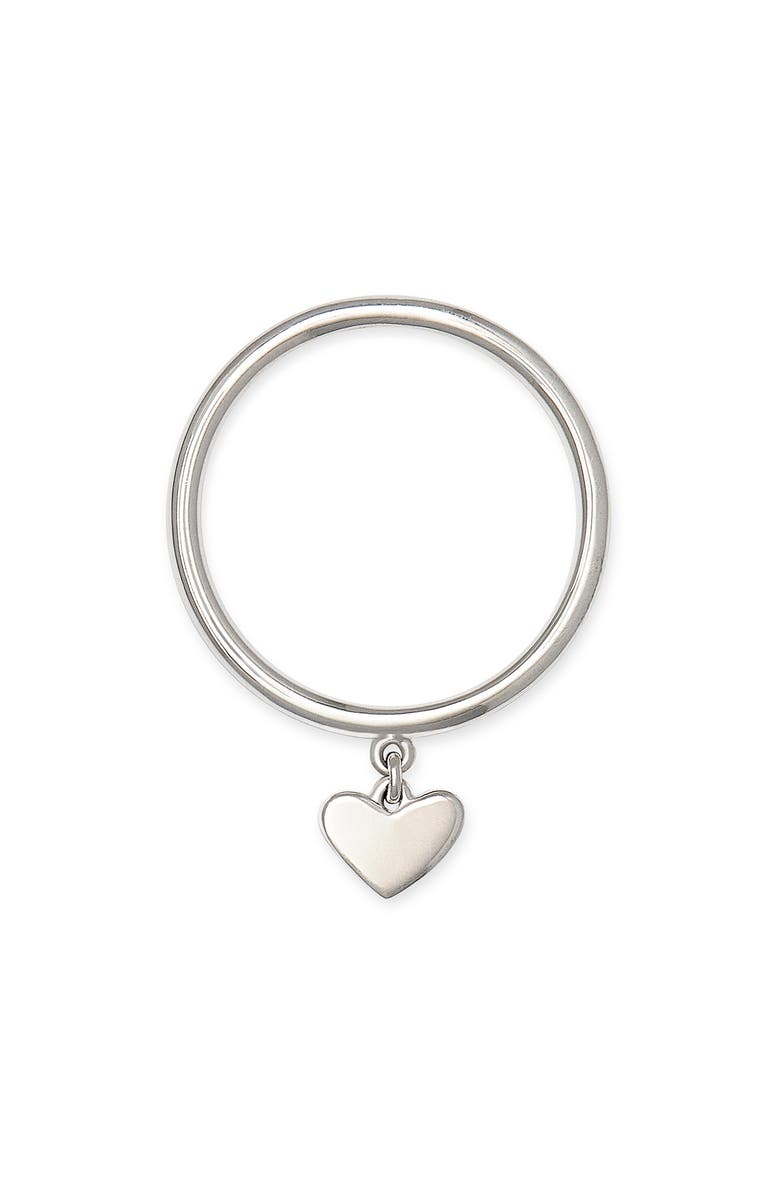 Kendra Scott Ari Heart Charm Ring, Main, color, 