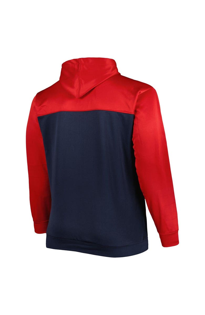 PROFILE Men's Red/Navy St. Louis Cardinals Big & Tall Yoke Full-Zip Hoodie, Alternate, color, Red