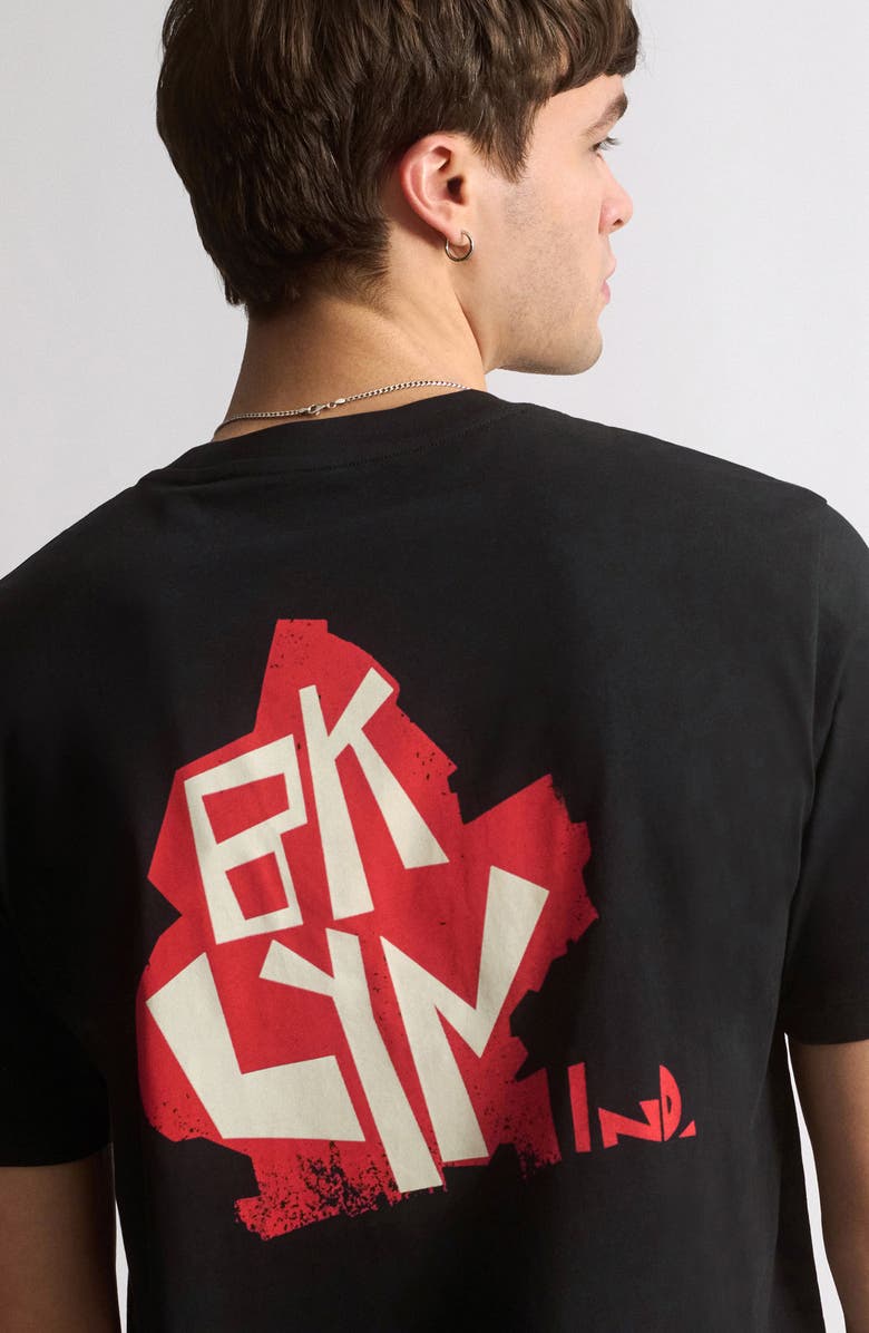 Brooklyn Industries Logo Cotton Graphic T-Shirt, Alternate, color, Black