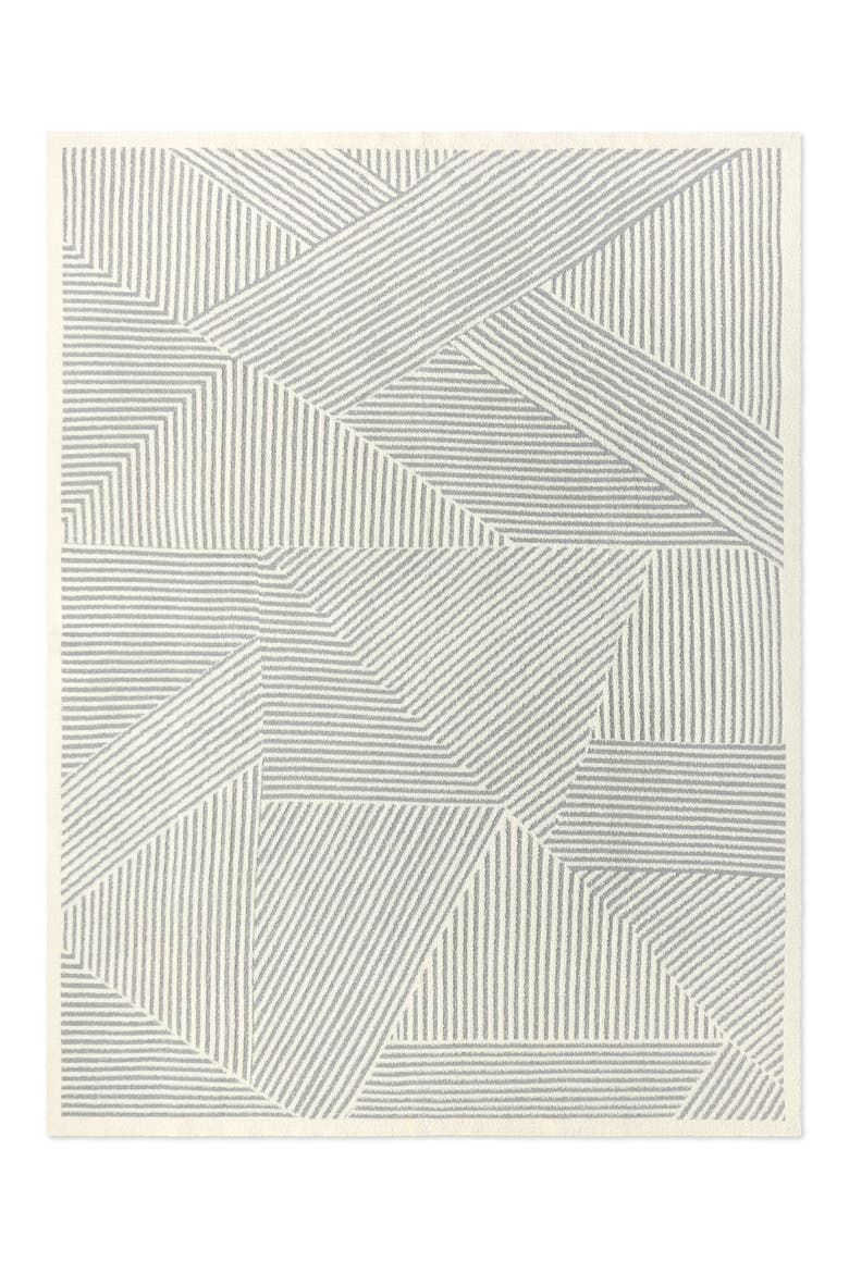 Linea Mixed Stripe CozyChic® Throw Blanket, Main, color, CREAM-MOONWATER