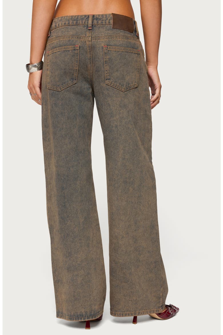 Ace Relaxed Low Rise Straight Leg Jeans, Alternate, color, BROWN-WASHED